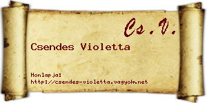 Csendes Violetta névjegykártya